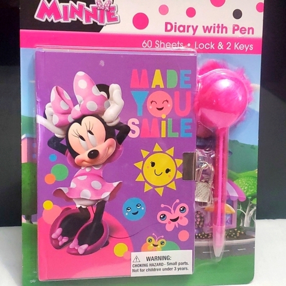 Disney Junior Minnie Mouse Diary with Pen, Lock & 2 Keys - Picture 1 of 2